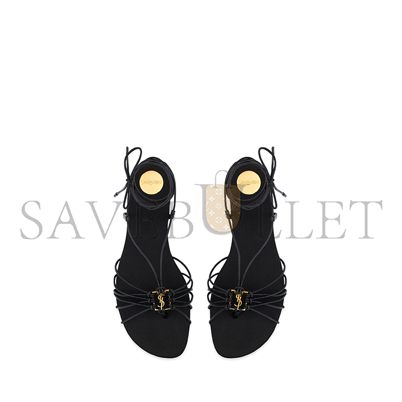 YSL BABYLONE SANDALS IN SMOOTH LEATHER 820656AAEOF1000 YSL BABYLONE SANDALS IN SMOOTH LEATHER 820656AAEOF1000